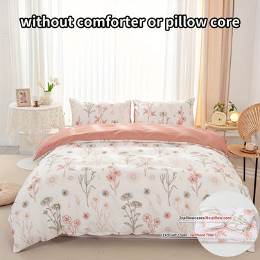 3Piece Floral Duvet Cover Set